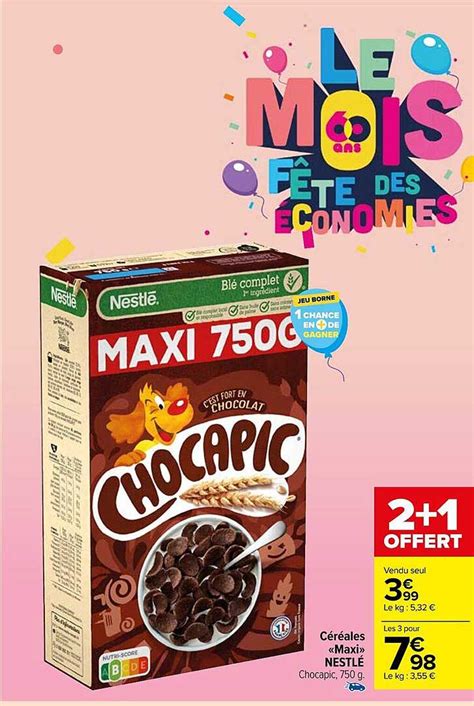 Promo Céréales maxi Nestlé chez Carrefour Market iCatalogue fr