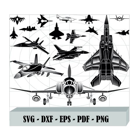 Jet Fighter Svg Bundle Jet Fighter Svg Clipart Cut Files Etsy