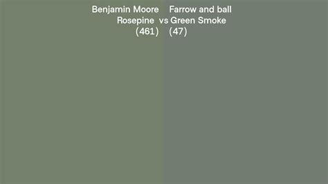 Benjamin Moore Rosepine 461 Vs Farrow And Ball Green Smoke 47 Side