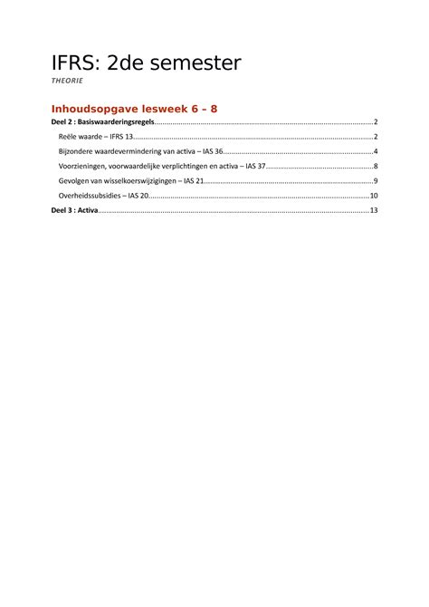 Deel 2 3 Samenvatting IFRS Thomas More Studocu