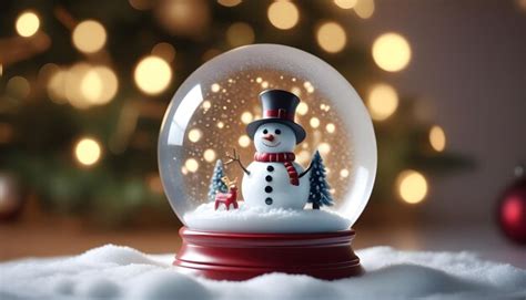 Premium Photo Transparent Crystal Clear Snow Globe Decorated With