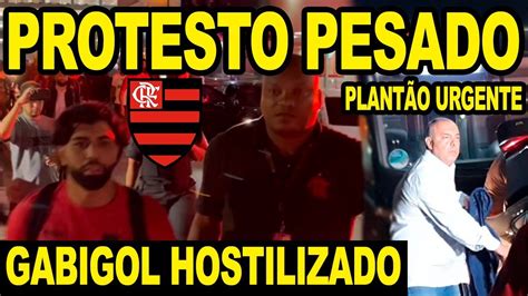 PROTESTO PESADO DA TORCIDA DO FLAMENGO NO DESEMBARQUE GABIGOL