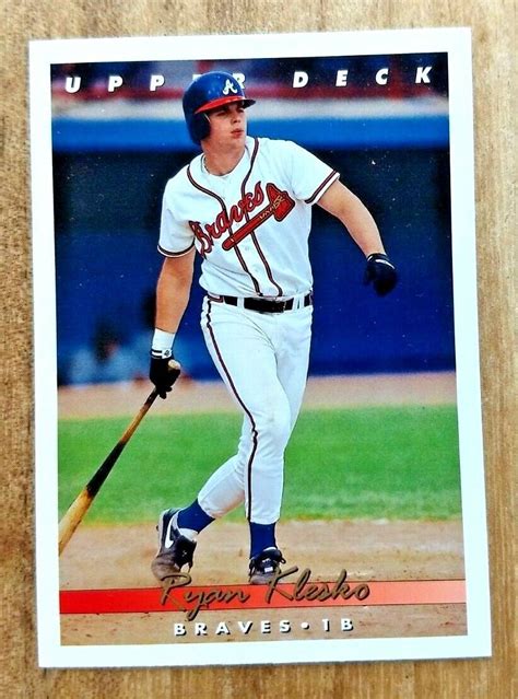 Upper Deck Ryan Klesko Card Mint Atlanta Braves Giants Padres