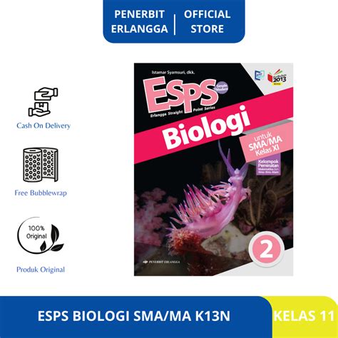 Jual ESPS BIOLOGI SMA MA KELAS 11 KURIKULUM 2013 REVISI ERLANGGA