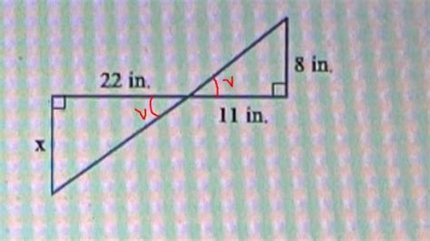 Explain Why The Triangles Are Similar Then Find The Missing Length X