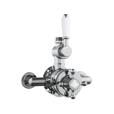 Traditional Twin Exposed Thermostatic Shower Valve With Ball Handles