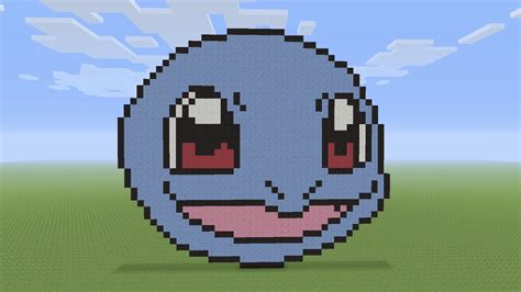 Minecraft Pixel Art Squirtle Pokemon Head Youtube