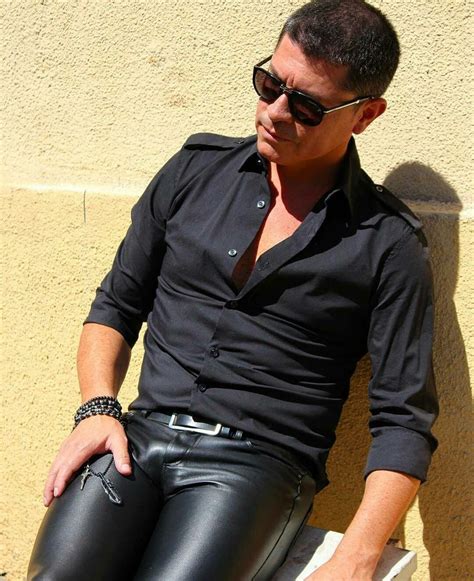 Masculine Beauty Leather Edition Leather Jeans Men Skinny Leather