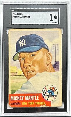 1953 Topps Mickey Mantle Card 82 SGC 1 PR Poor New York Yankees HOF EBay