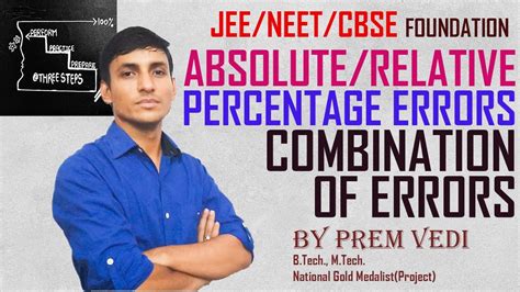 Absolute Relative Percentage Errors And Combination Of Errors L 5 Ch 2