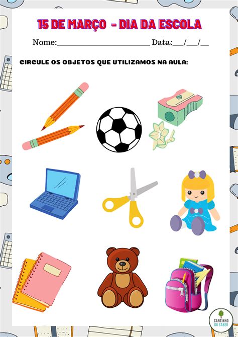 20 atividades para o dia da escola Atividades para a Educação