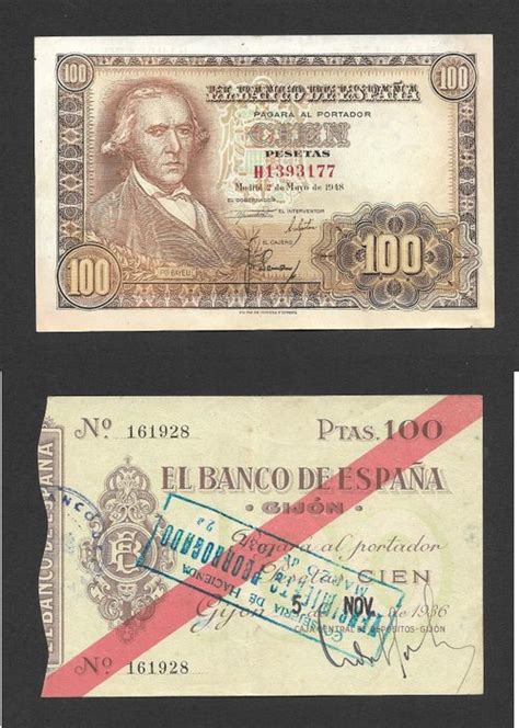 Spain 2 X 100 Pesetas 1936 1948 Catawiki