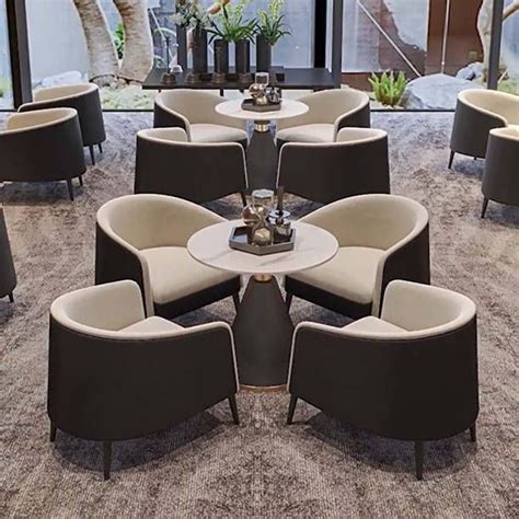 5 Piece Faux Leather Reception Set Table Included In 2024