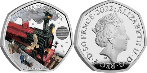 HOGWARTS EXPRESS Harry Potter 25th Anniversary Silver Coin 50 Pence