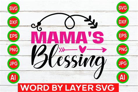 Mamas Blessing Svg Cut File Gr Fico Por Mdesignhouse Creative Fabrica