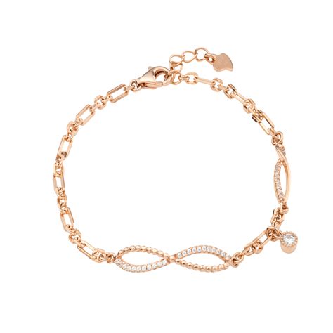 Armband für Damen Sterling Silber 925 Zirkonia Farbe Roséfarben