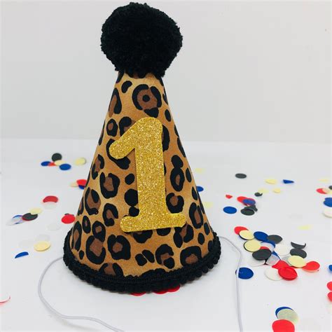 Leopard Party Hat Leopard Print Party Hat Felt Birthday Hat Etsy Uk