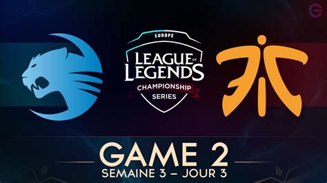 Roccat Vs Fnatic Game Lcs Eu Week Day Youtube