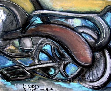 Schwinn Bike Abstract Painting By Jon Baldwin Art