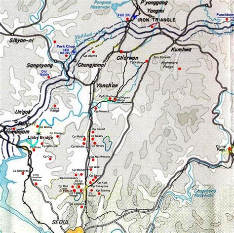 Clickable Map of Army Camps in Korea