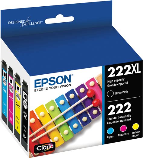 Customer Reviews Epson T222 Combo High Yield Ink Cartridge Black Cyan