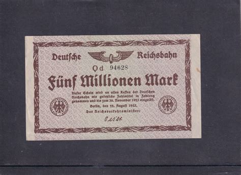 Weimarer Republik Reichsbahn Millionen Mark Berlin