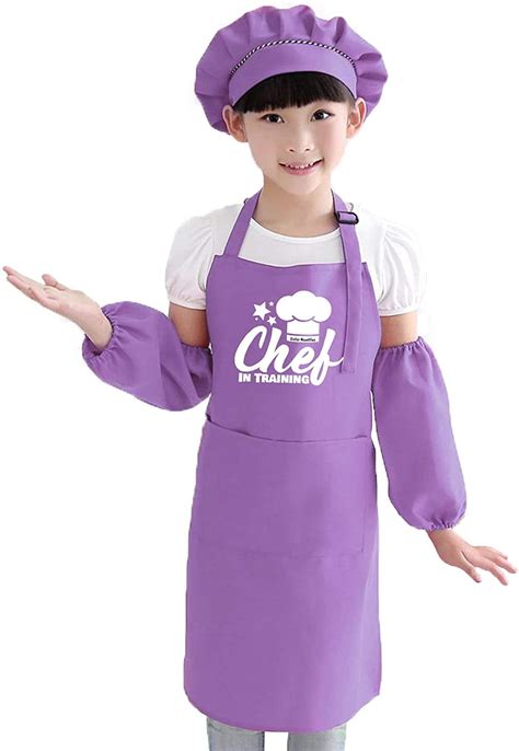 Kids Aprons for Cooking and Baking - 4 Piece Set, Kids Aprons for ...