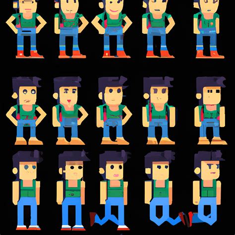 Character Spritesheet Sprite Sheet 32 Bit 64 Bit Human · Creative Fabrica