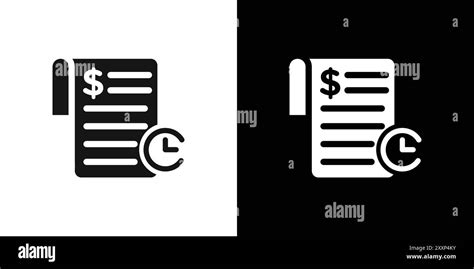 Transaction History Icon Black Line Art Vector In Black And White