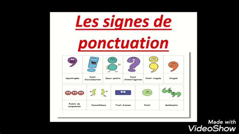 Les Signes De Ponctuation Signe De Ponctuation Ponctuation Signs