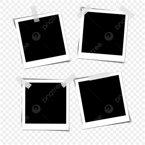 Elementos De Papel Fotográfico De Cinta Polaroid PNG dibujos Clipart