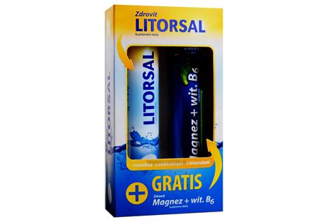 LITORSAL 24 tabletki musujące i MAGNEZ WIT B6 24 tabletki musujące