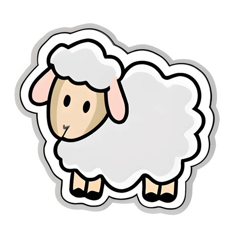 Lamb Clipart Sticker · Creative Fabrica