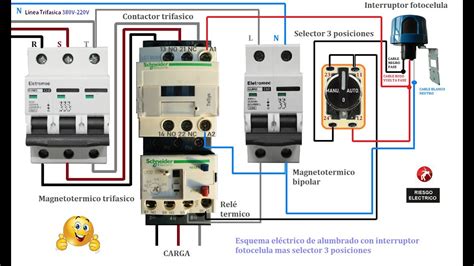 Esquema El Ctrico De Alumbrado Con Interruptor Fotocelula Mas Selector