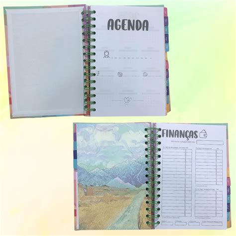 Agenda Diária Capa Dura Espiral Design Estampada 2025 Organizadora