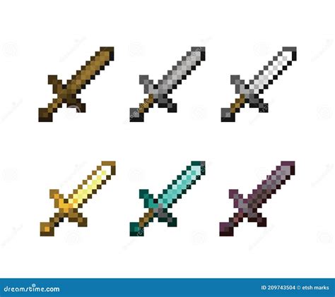 Minecraft Pixel Art Sword Template