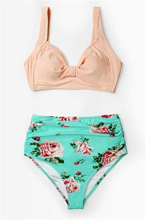 High Waisted Bikini Bottom In 2020 High Waisted Bikini Floral High