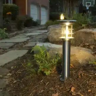 Gama Sonic Stainless Steel Bollard Solar Light Greenlytes