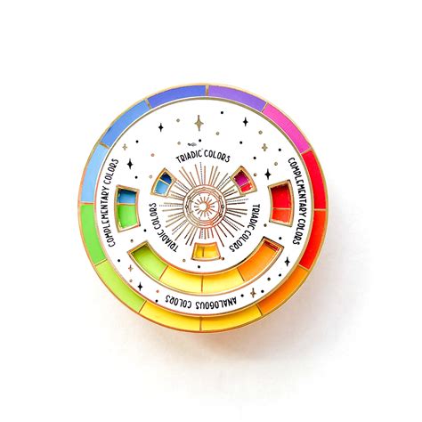 Color Wheel Enamel Pin Illustrated Faith