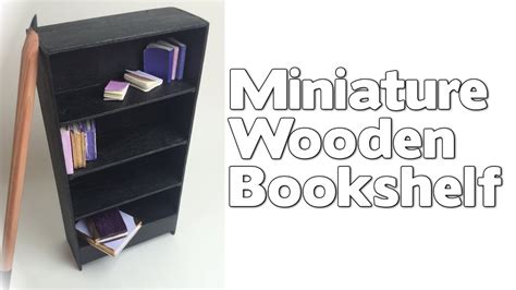 Diy Miniature Wooden Dollhouse Bookshelf Youtube