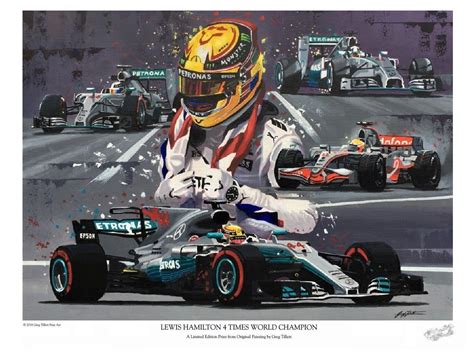 Lewis Hamilton Times World Champion Limited Edition Art Etsy Uk