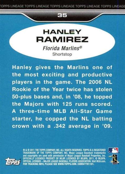 Topps Lineage Diamond Anniversary Refractor Platinum Hanley