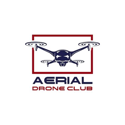 Premium Vector Aerial Drone Club Logo Quad Copter Community Logo