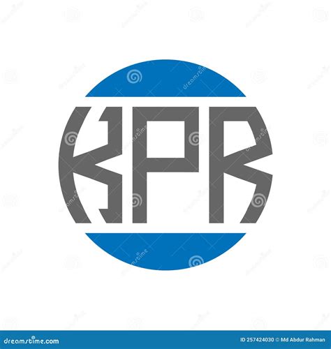 Kpr Letter Logo Design On White Background Kpr Creative Initials Circle Logo Concept Stock