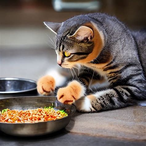 Stabilityaistable Diffusion · Cat Preparing A Large Meal