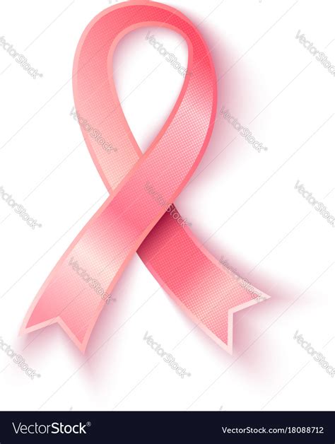 Pink ribbon Royalty Free Vector Image - VectorStock