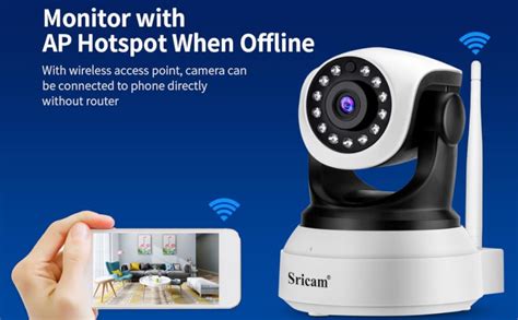 Sricam SP017 S Telecamera WiFi Interno Di Sorveglianza 1080P Wireless