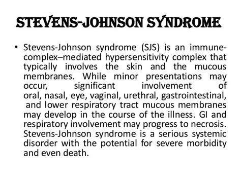 Stages Of Stevens Johnson Syndrome