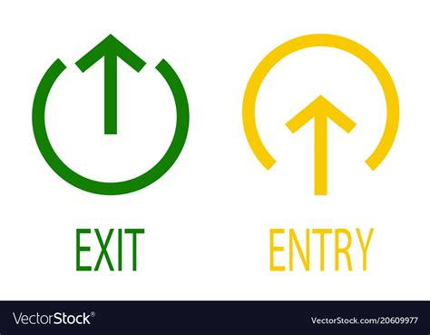 Entry Exit Sign