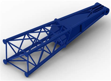 Crane Lattice Boom Section, Boom Tip. - - 3D CAD model - GrabCAD